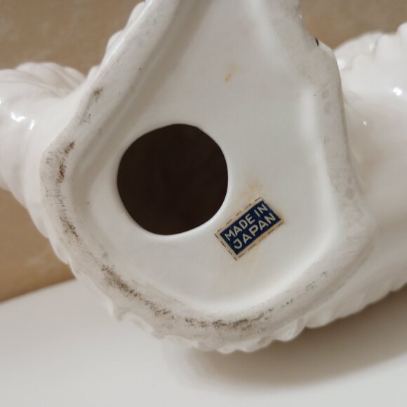 White Curly Persian Cat Figurine Kitsch Vintage Japan Porcelain - Picture 4 of 8